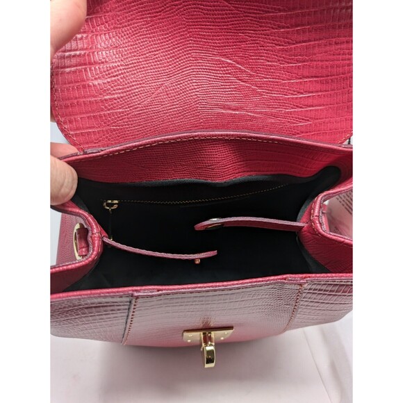 Divina Firenze Trilli Ruby Italian Leather Convertible Backpack Crossbody Bag - Picture 7 of 9